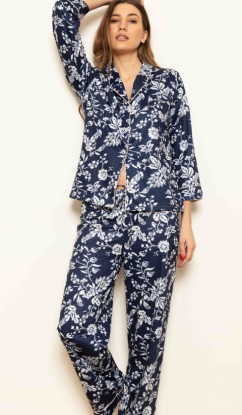 Midnight Fern 100% Cotton Fleece Pyjamas